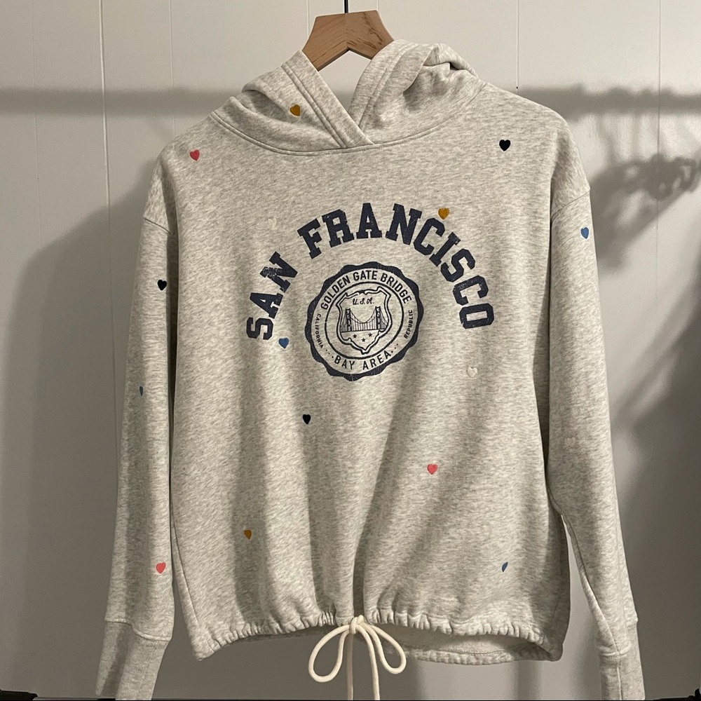 gap san francisco embroidered heart hoodie